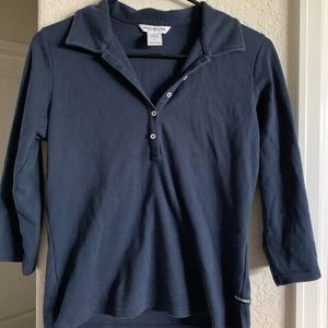 abercrombie & fitch half sleeve collar L